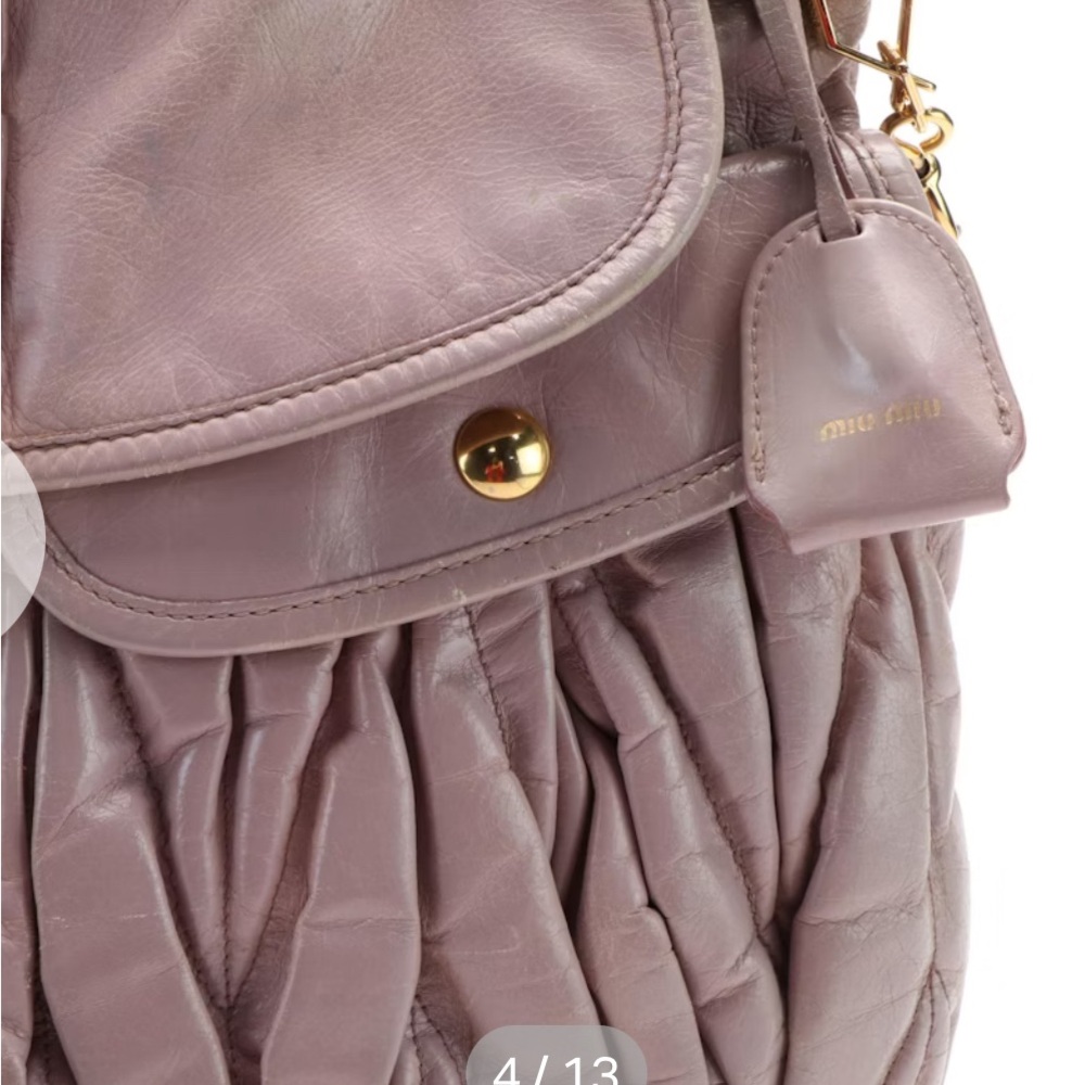 Miu Miu Mughetto Matelasse Lux Leather Coffer Bag - Picture 4 of 13